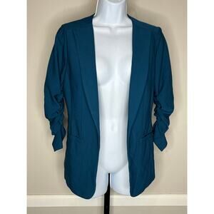 Skies Are Blue Raja Collarless Blazer Teal Stitch Fix NWT XS
